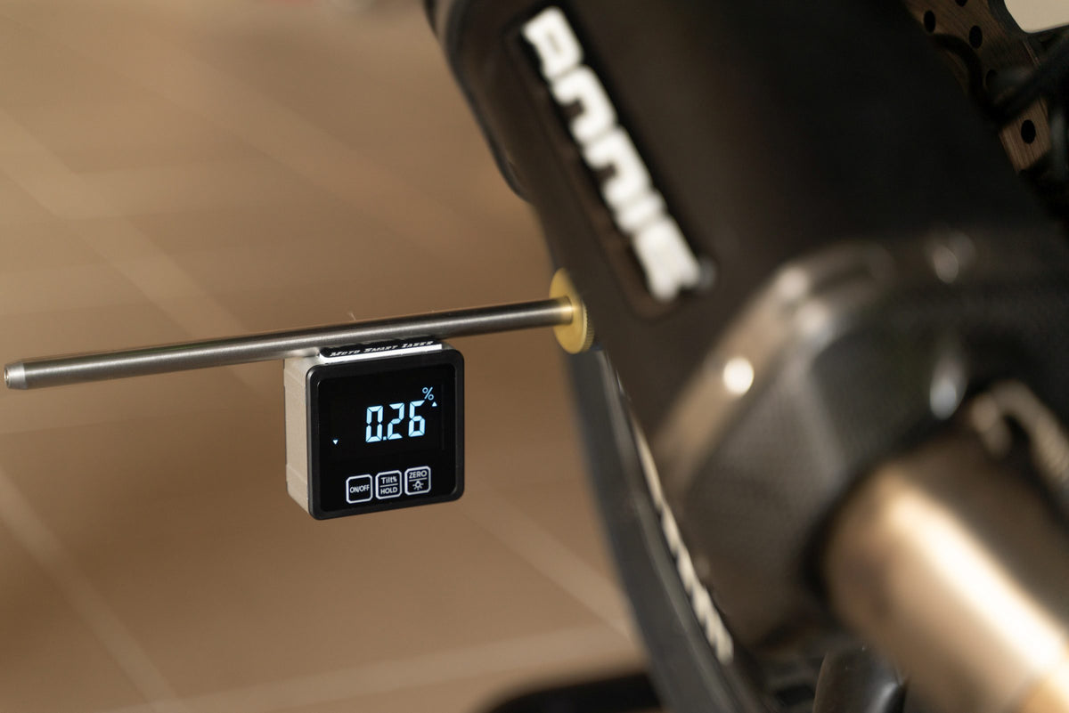 MotoSmartLaser most simple motorcycle frame measurement tool. Great v